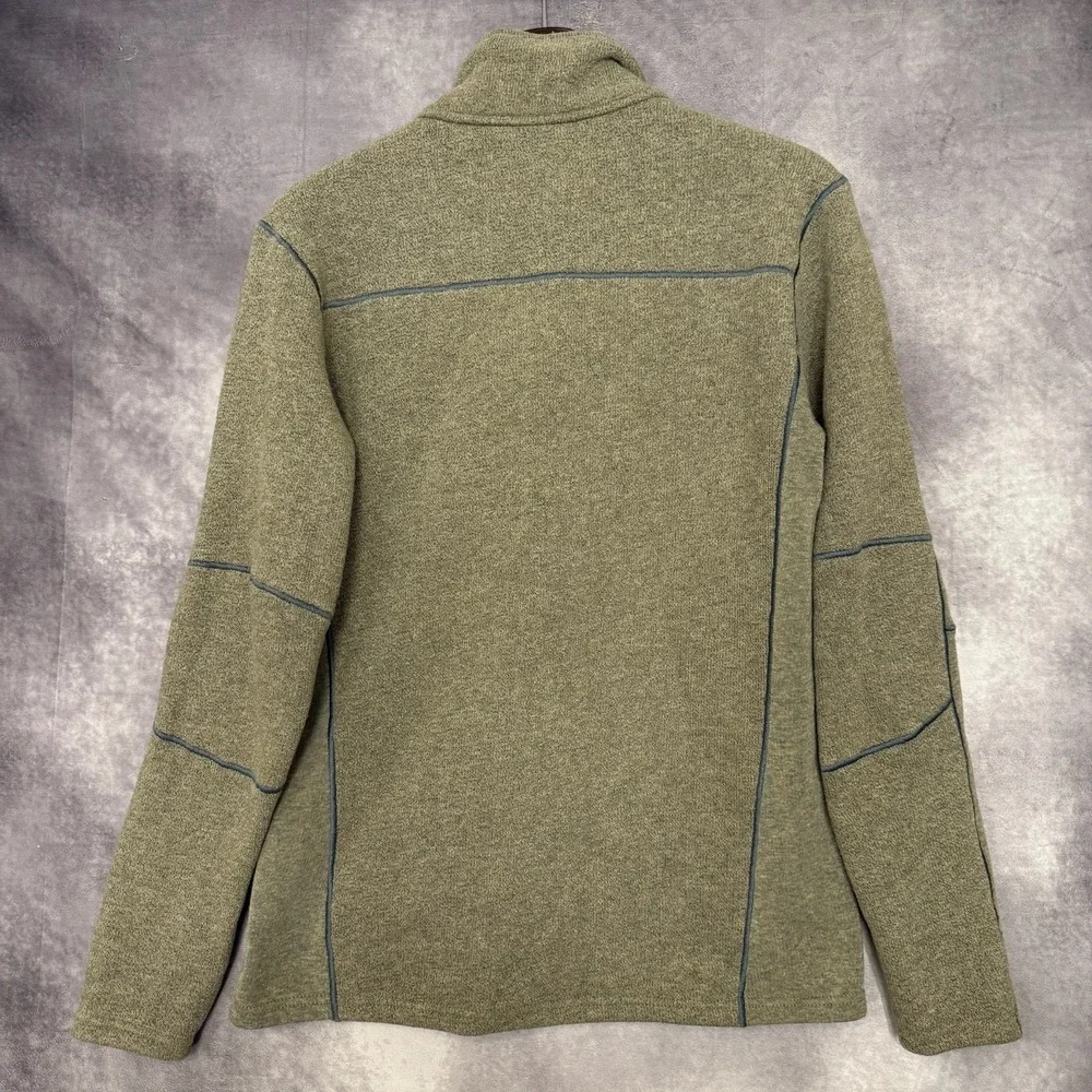KUHL Revel Half Zip Fleece Pullover Kashmira Mens Medium Oatmeal Brown - Picture 4 of 10